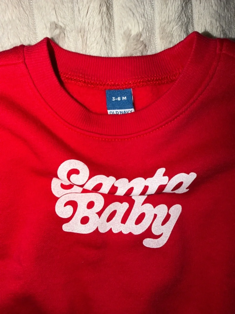 Old Navy Red 'Santa Baby' Kids Sweatshirt